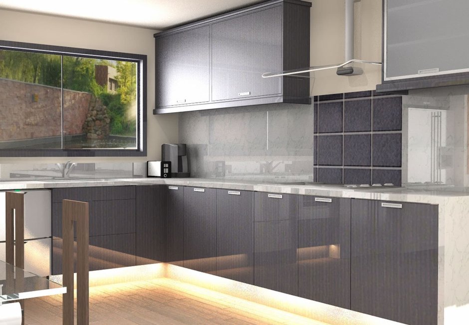 Фартук для кухни в скандинавском стиле