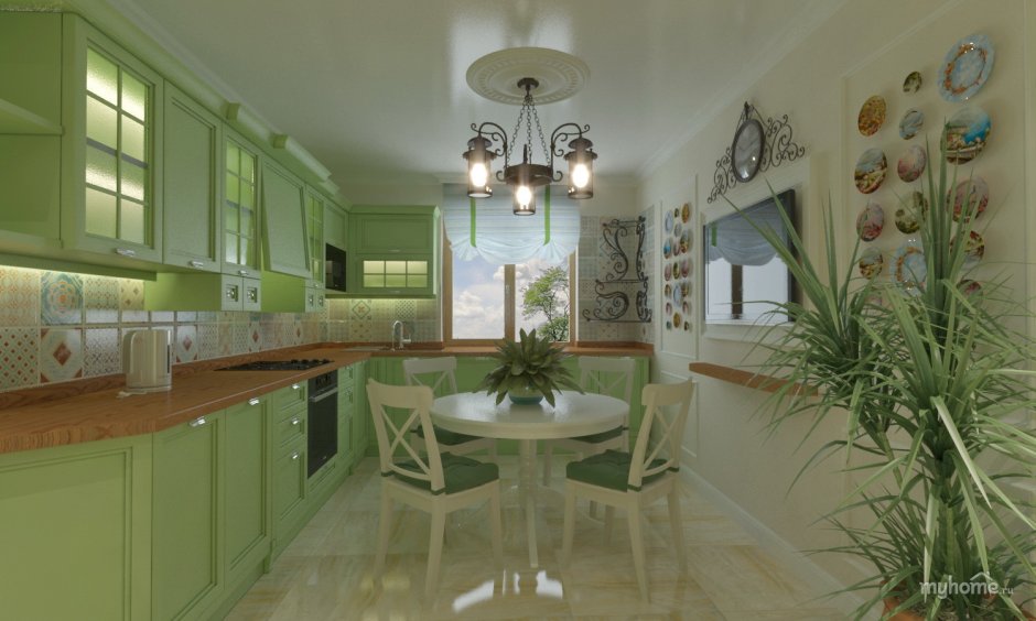 Плитка оливкового цвета для кухни