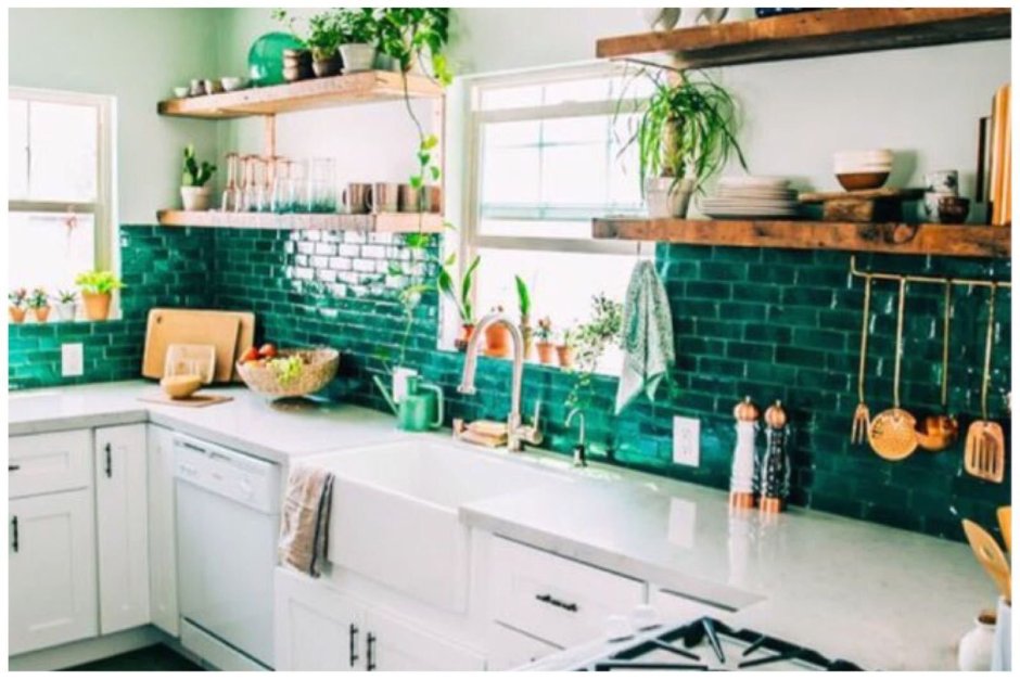 Фартук для кухни для изумрудной кухни