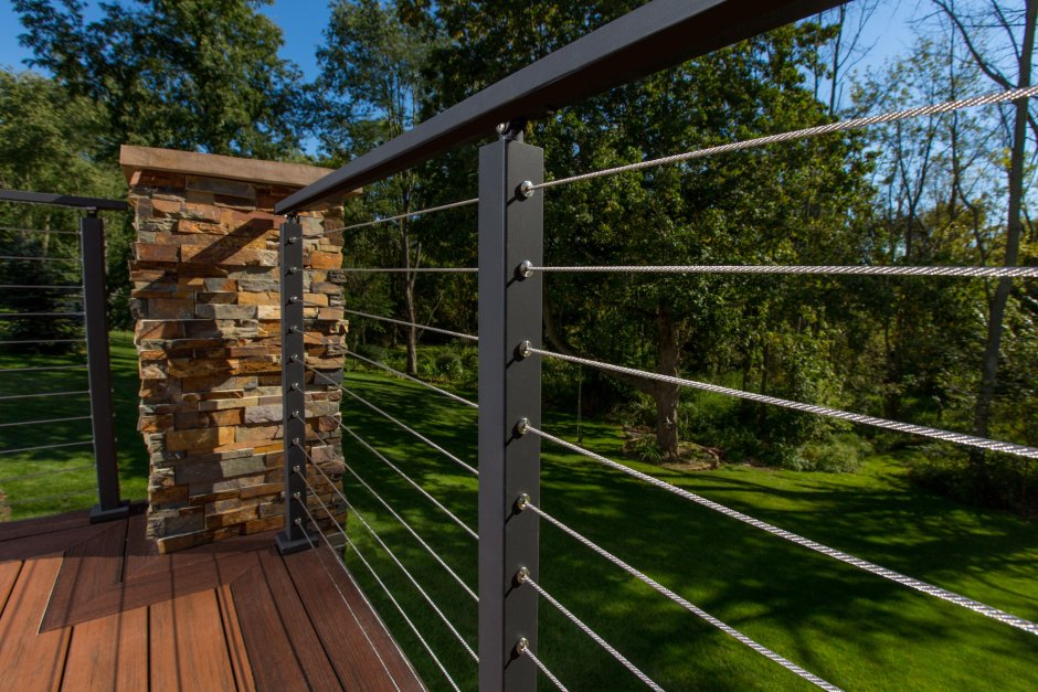 Тросовое ограждение балкона