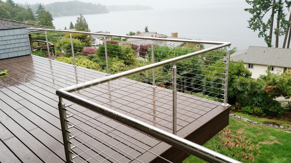 Ограждения с тросами для террасы