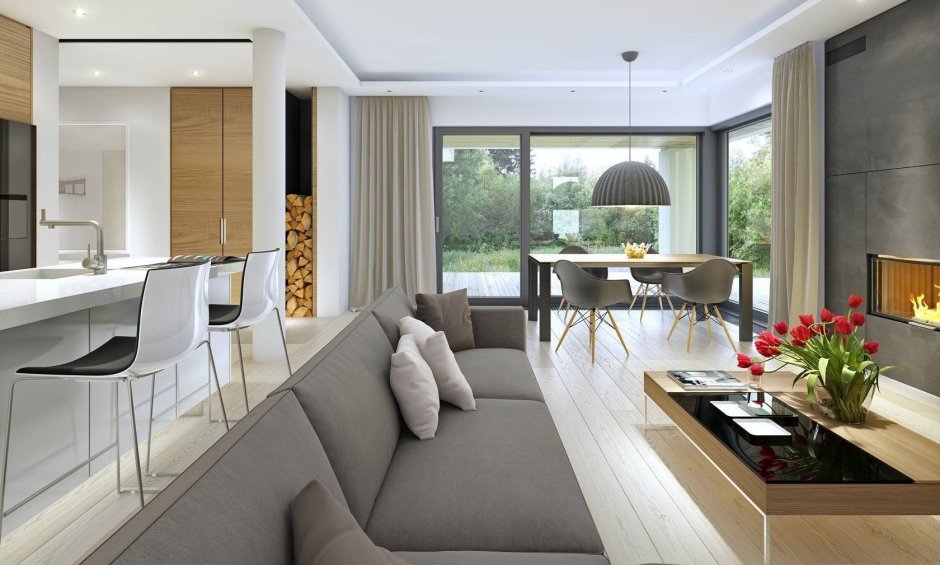 Интерьер одноэтажного дома