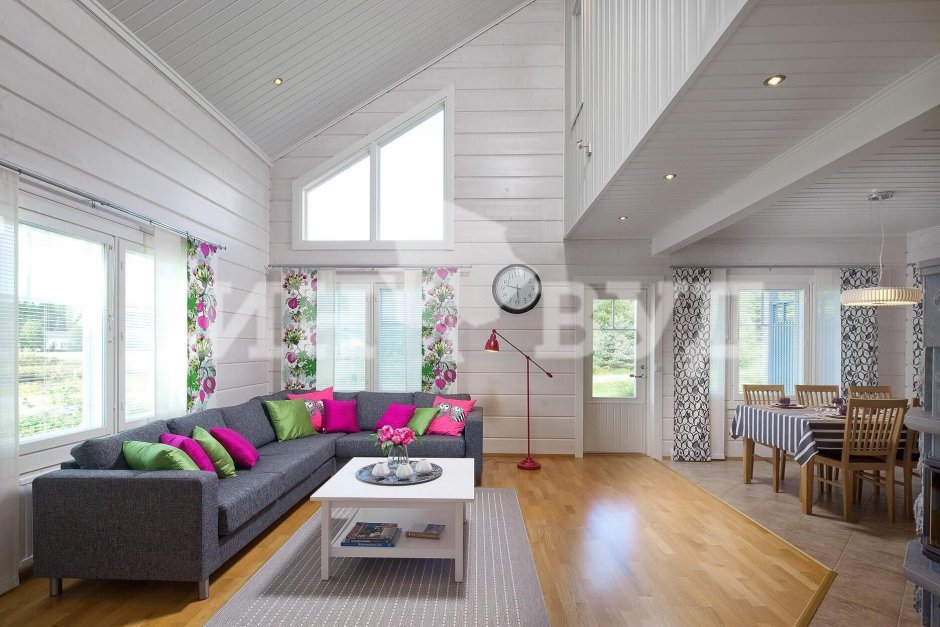 Финский дом внутри