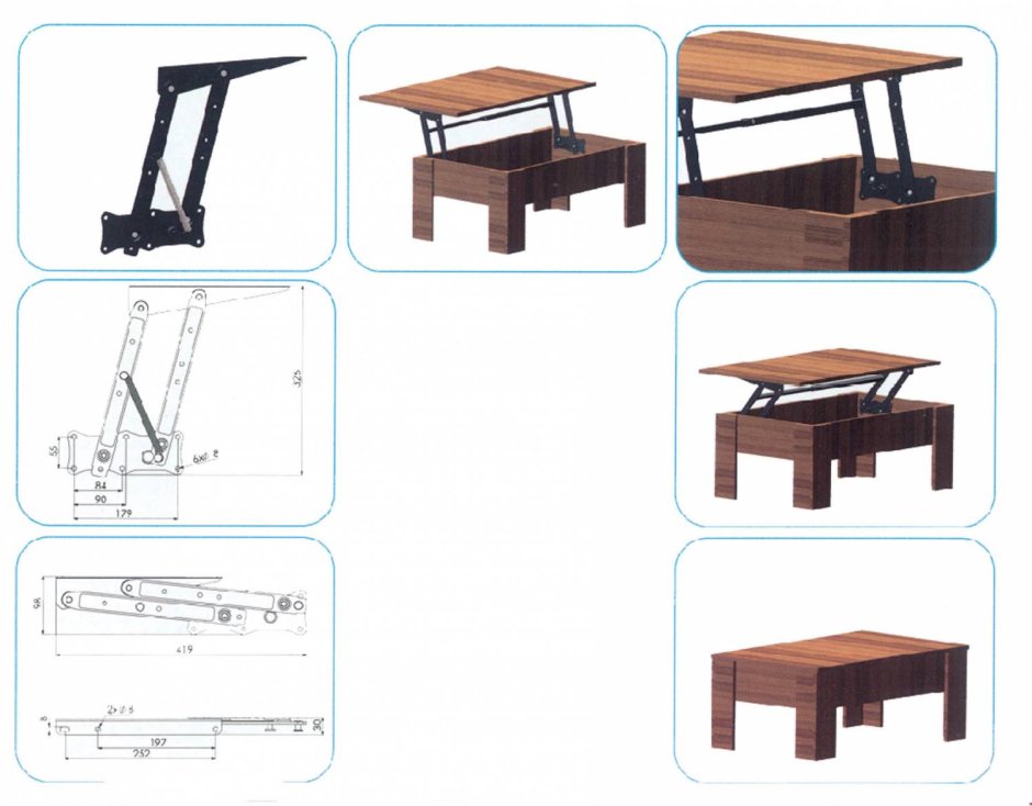Механизм трансформации стола baut-400