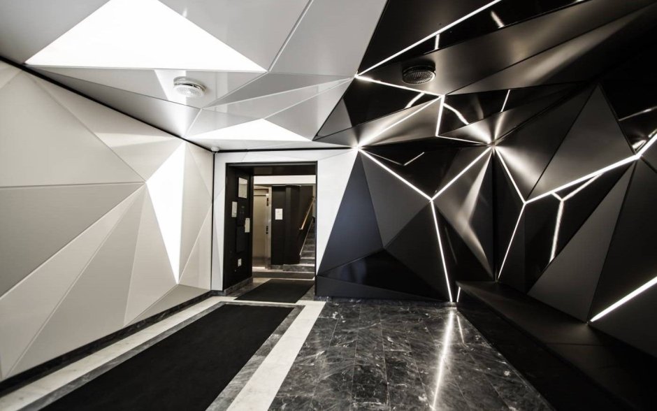 Футуризм интерьер подсветка