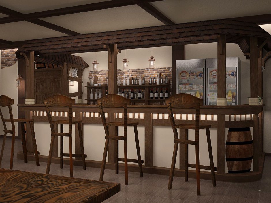 Интерьер пивного ресторана