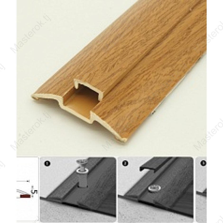 Порог с монтажным каналом идеал 30мм 0.9м