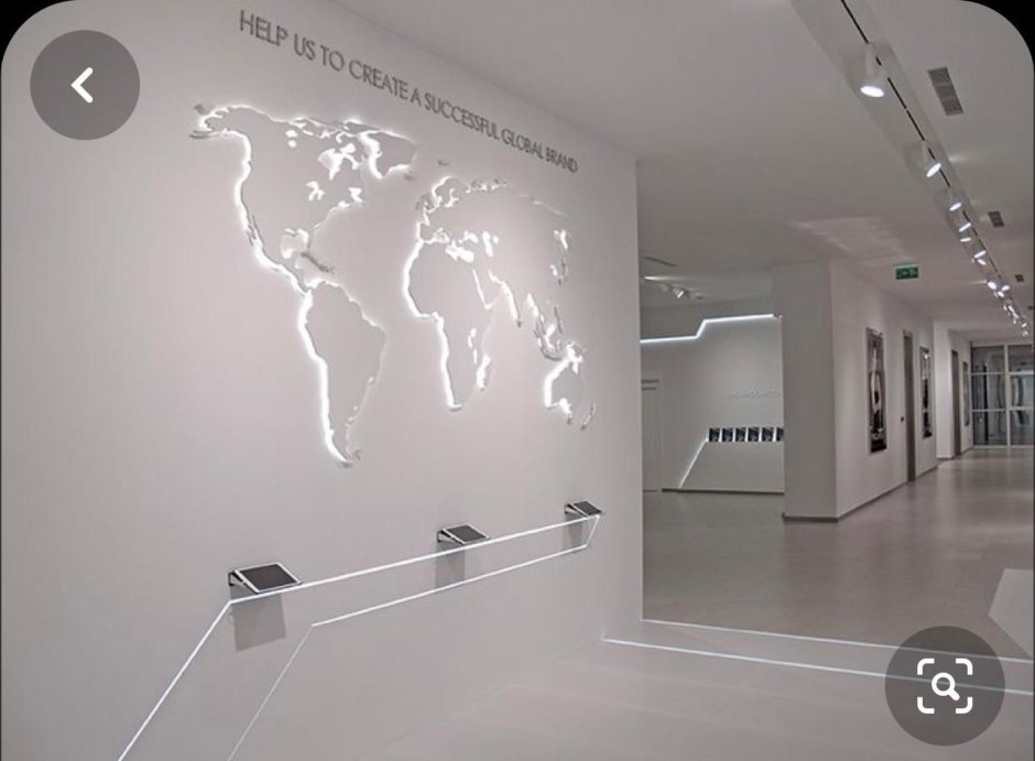 Стенд с подсветкой на стену