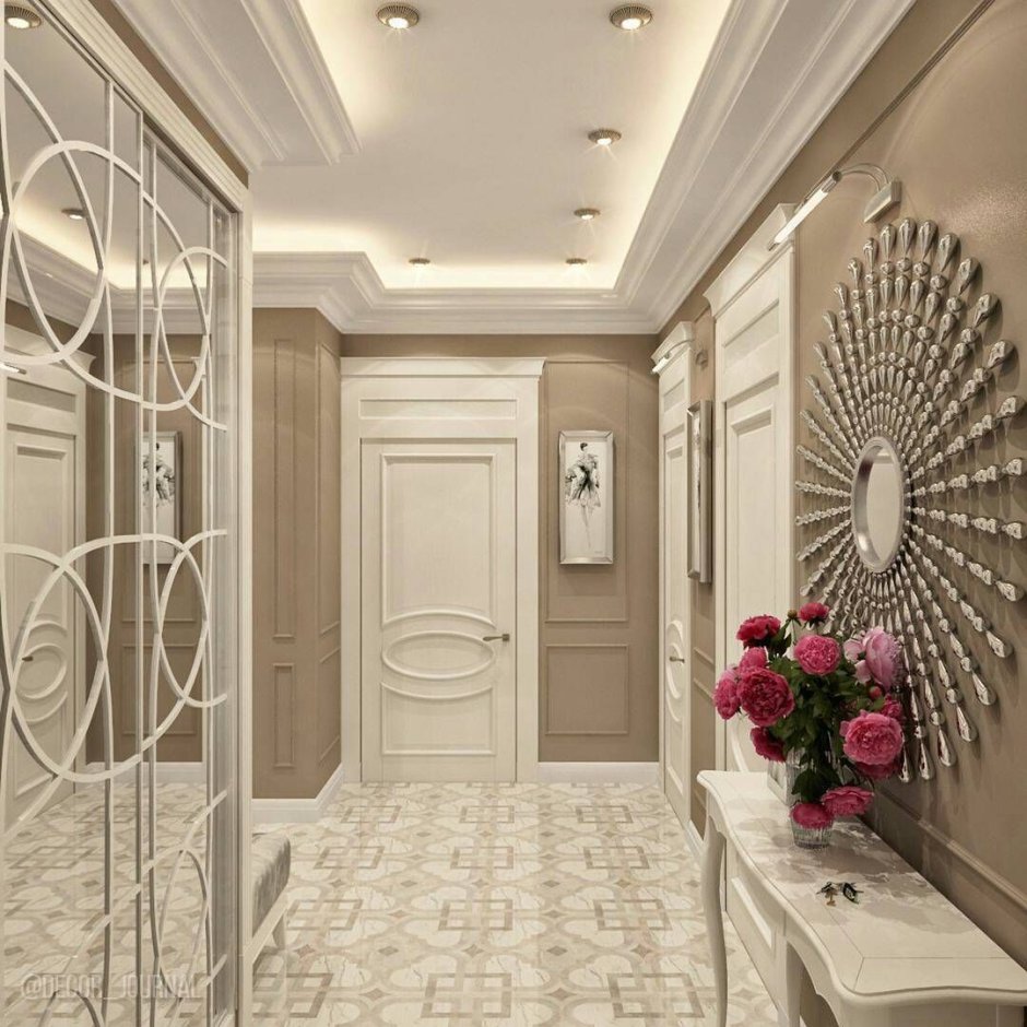 Интерьер белого коридора