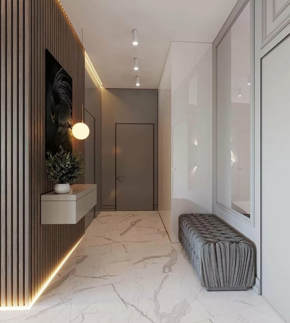 Коридор в бежевых тонах