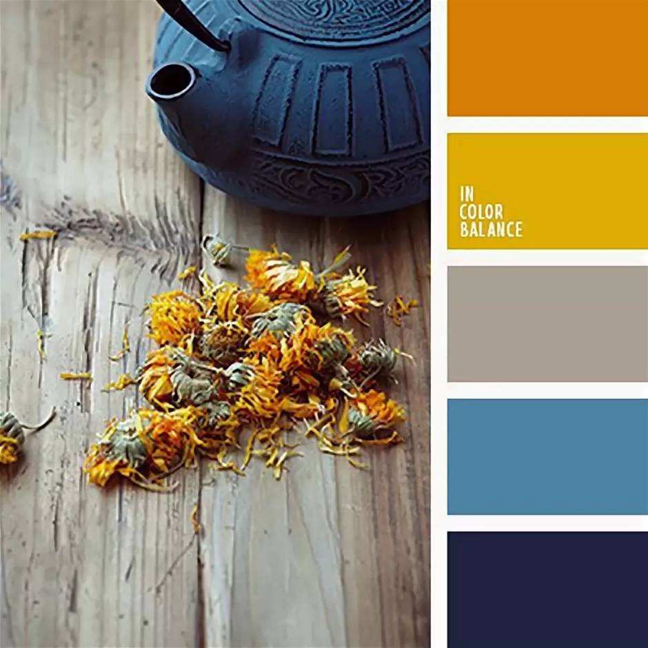 Сочетание синих оттенков в одежде