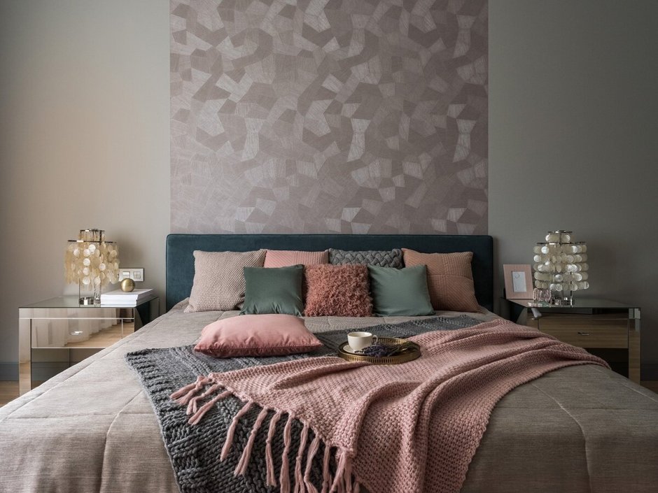 Акцентная стена в спальне