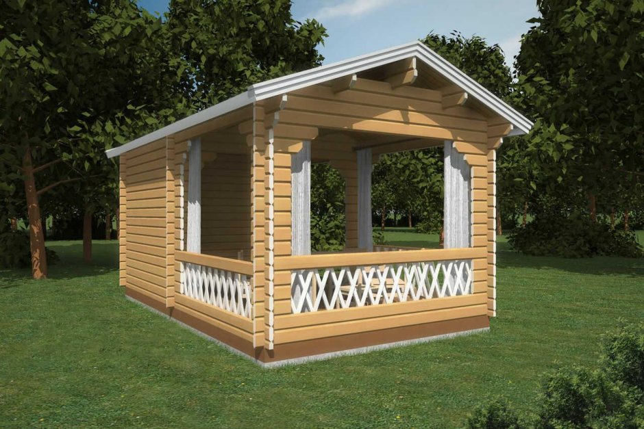 Беседка из бруса 100х100