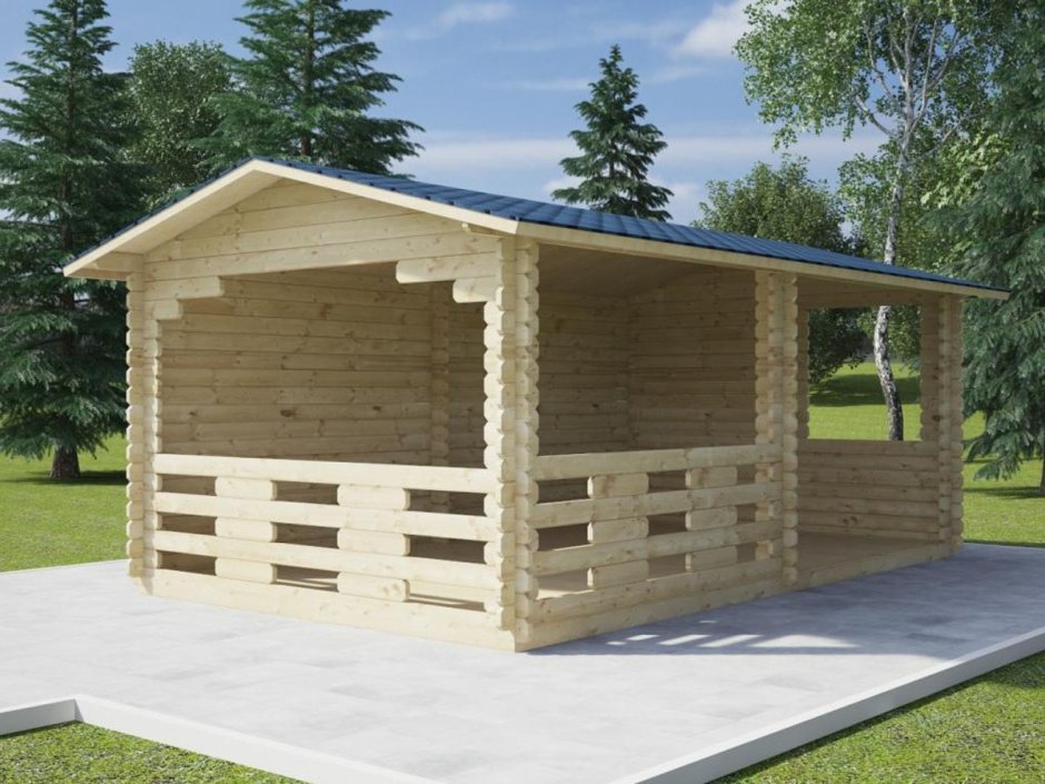 Беседка домики из минибруса