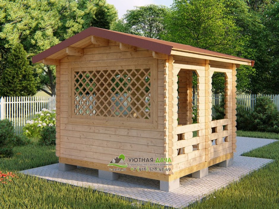 Беседка в соснах