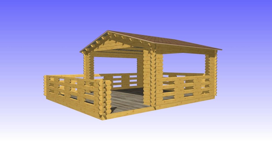 Беседка конструктор из мини бруса