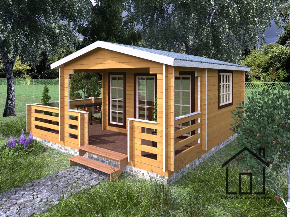 Беседка минибрус 6х6