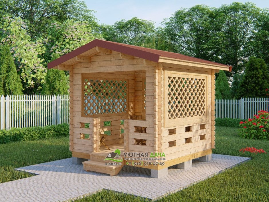Беседка из бруса 3х4