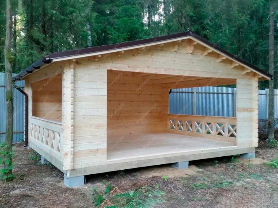 Беседка мини брус для дачи