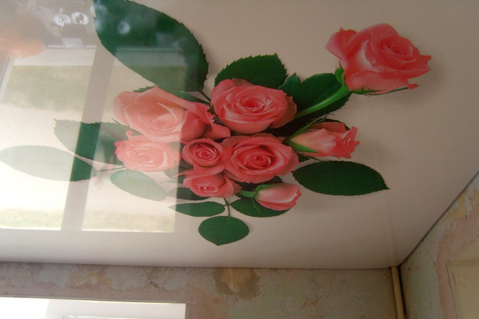 Натяжные потолки с рисунком