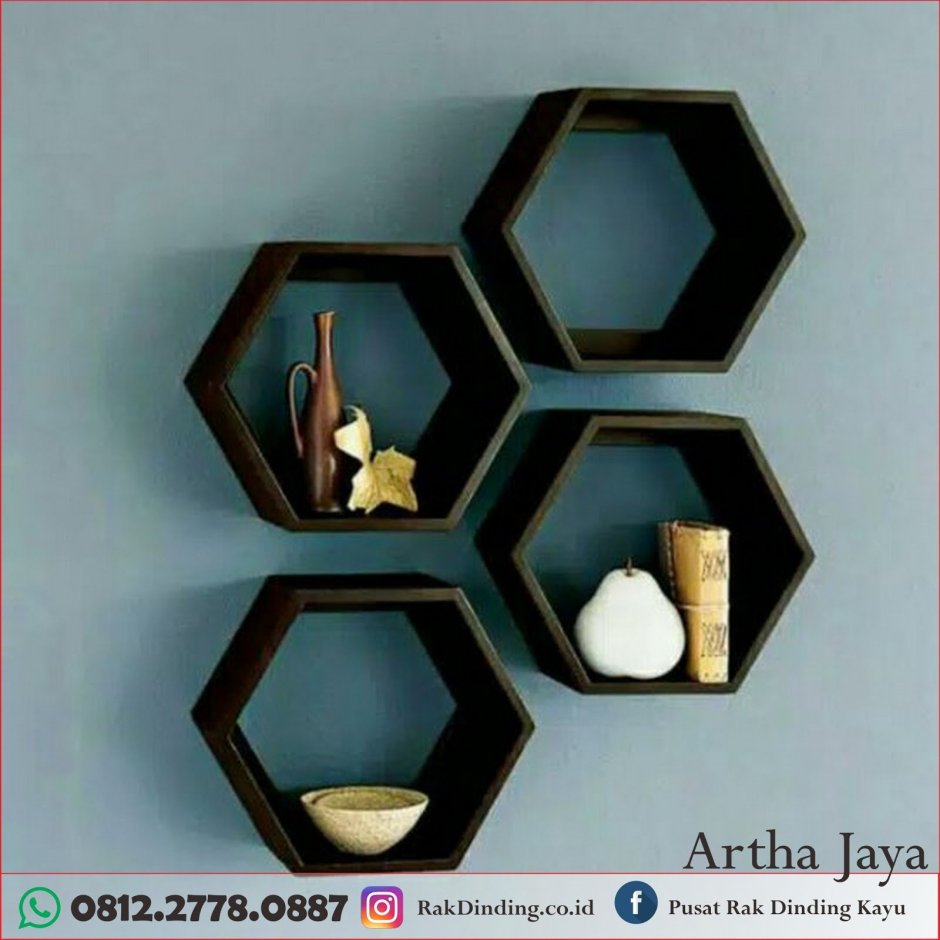 Декоративные полки соты