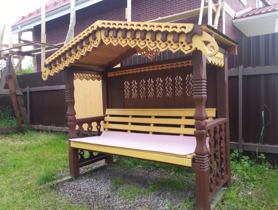 Резные беседки