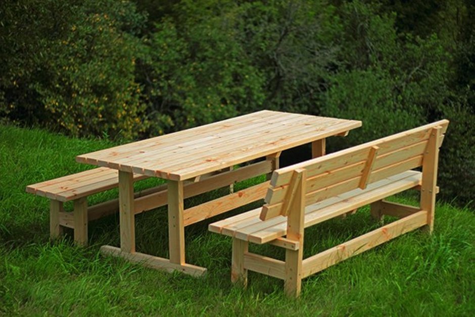 Стол садовый деревянный