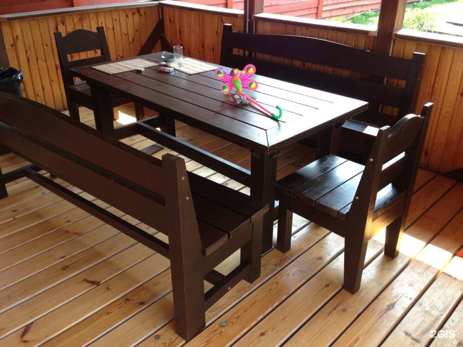 Мебель для беседки из дерева