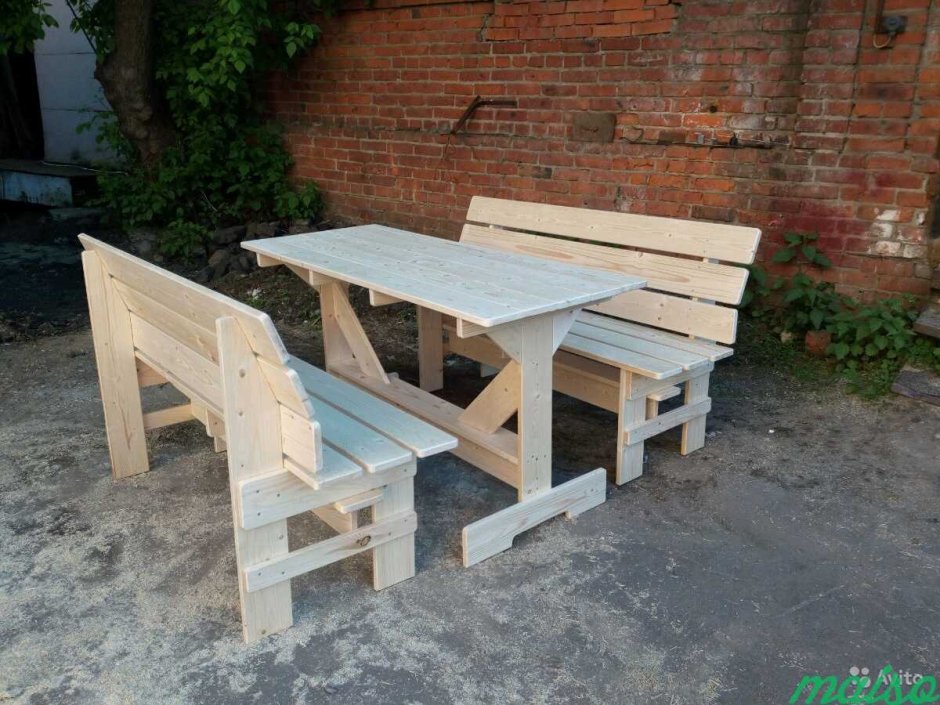 Стол и лавки для беседки