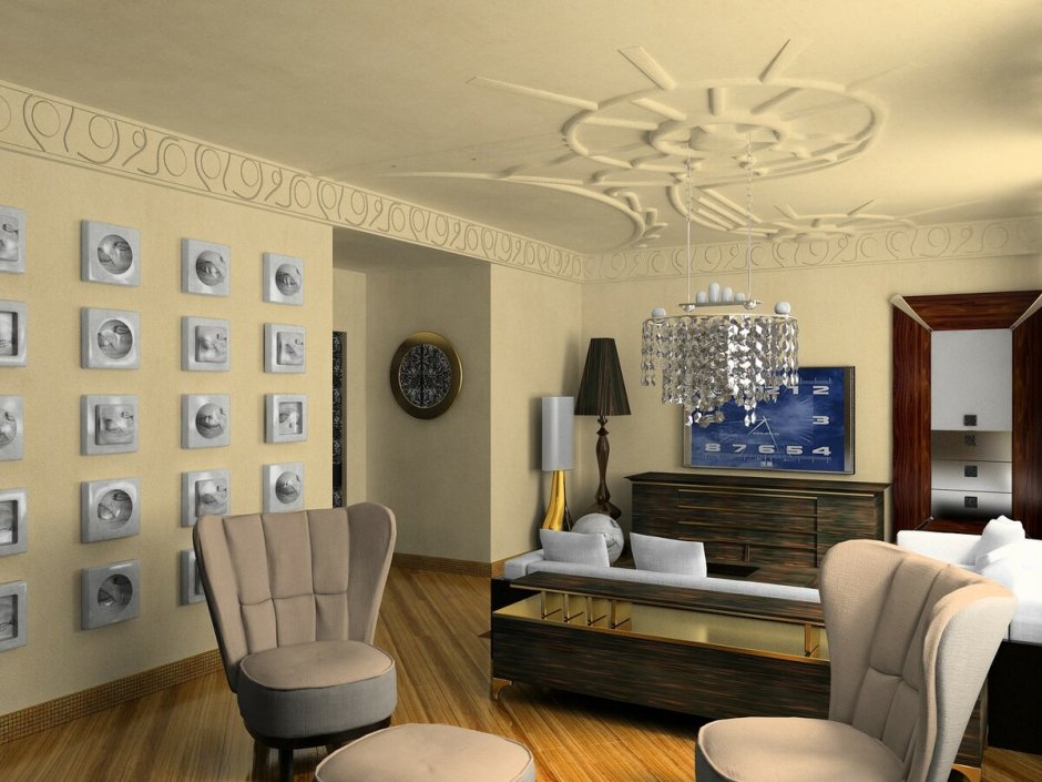 Гипсовая лепнина ар деко