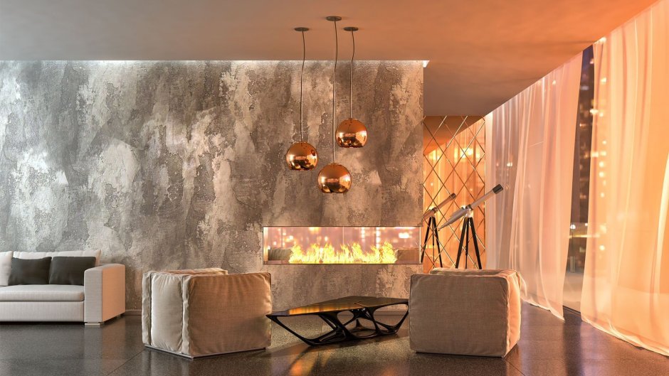 Венецианская штукатурка для столовой