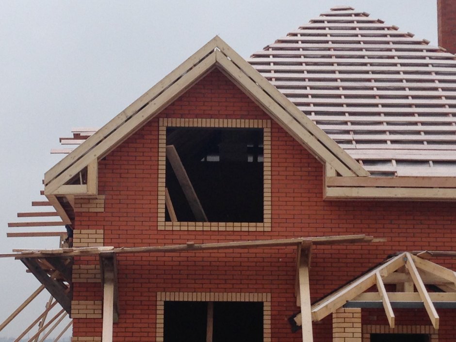 Фальцевая кровля фронтон