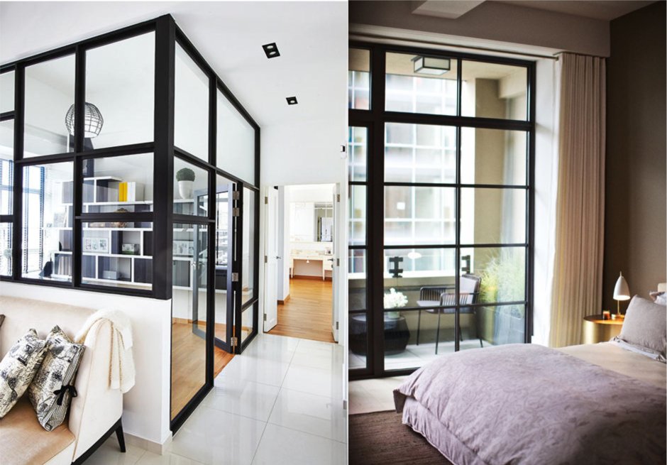 Остекление лоджий пластиковыми окнами с дверью