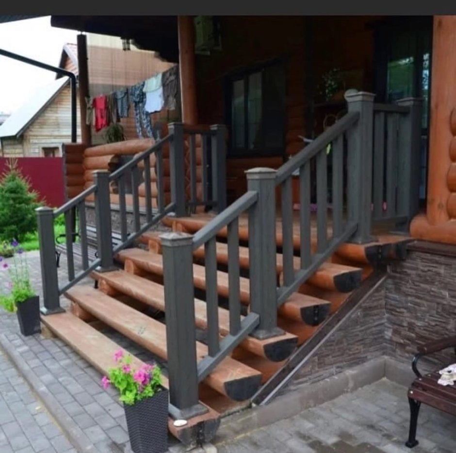 Ступеньки для террасы из дерева