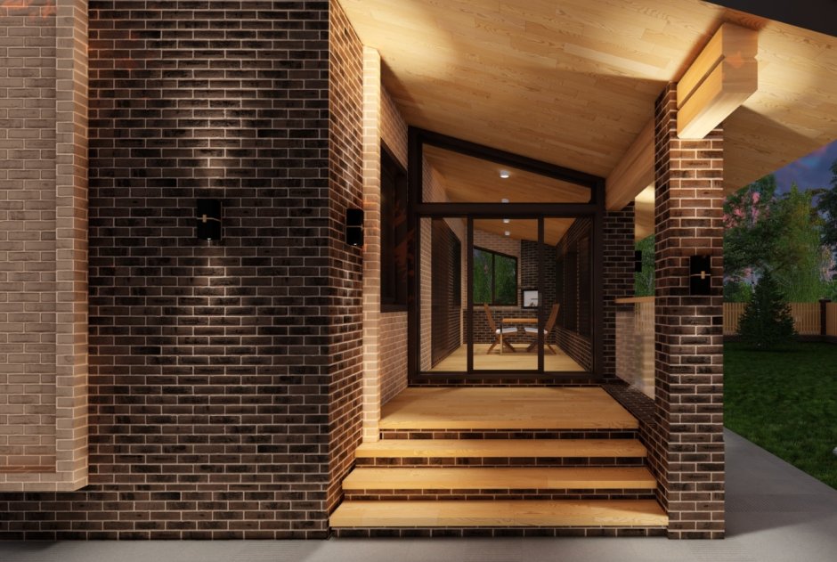 Терраса из кирпича