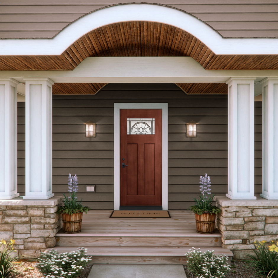 Отделка входа в дом