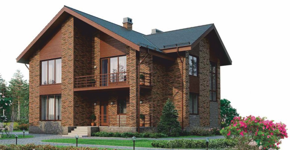 Коттедж Баварская кладка Модерн