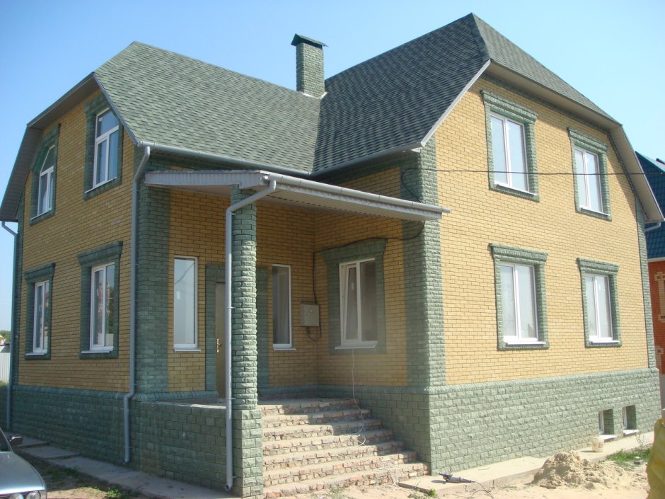 Фасады домов из облицовочного кирпича