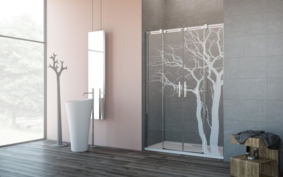 Гравировка на стекле в интерьере