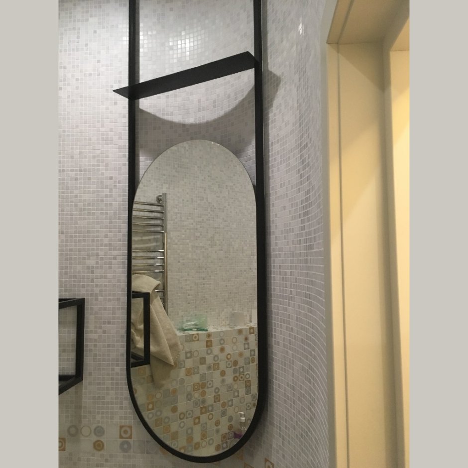 Зеркало Gelou 60 c рамой Black