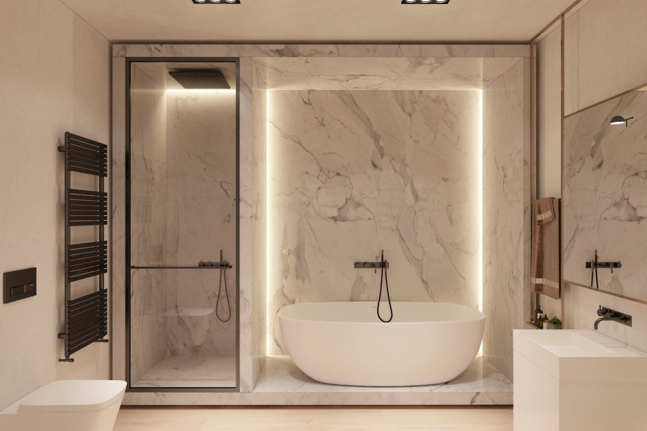 Подсветка в санузле душевая