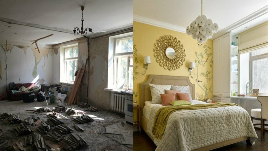 Интерьер квартиры до и после
