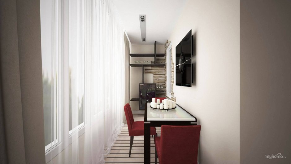 Объединение балкона с кухней