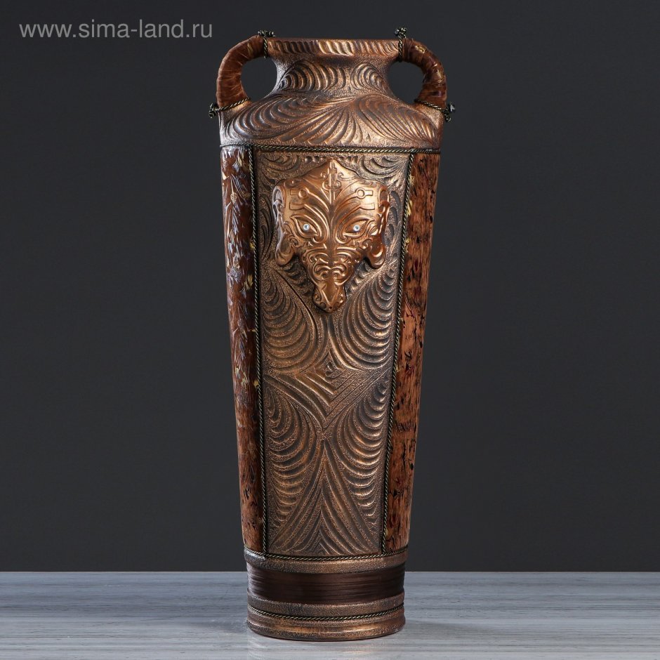 Ваза напольная кожа