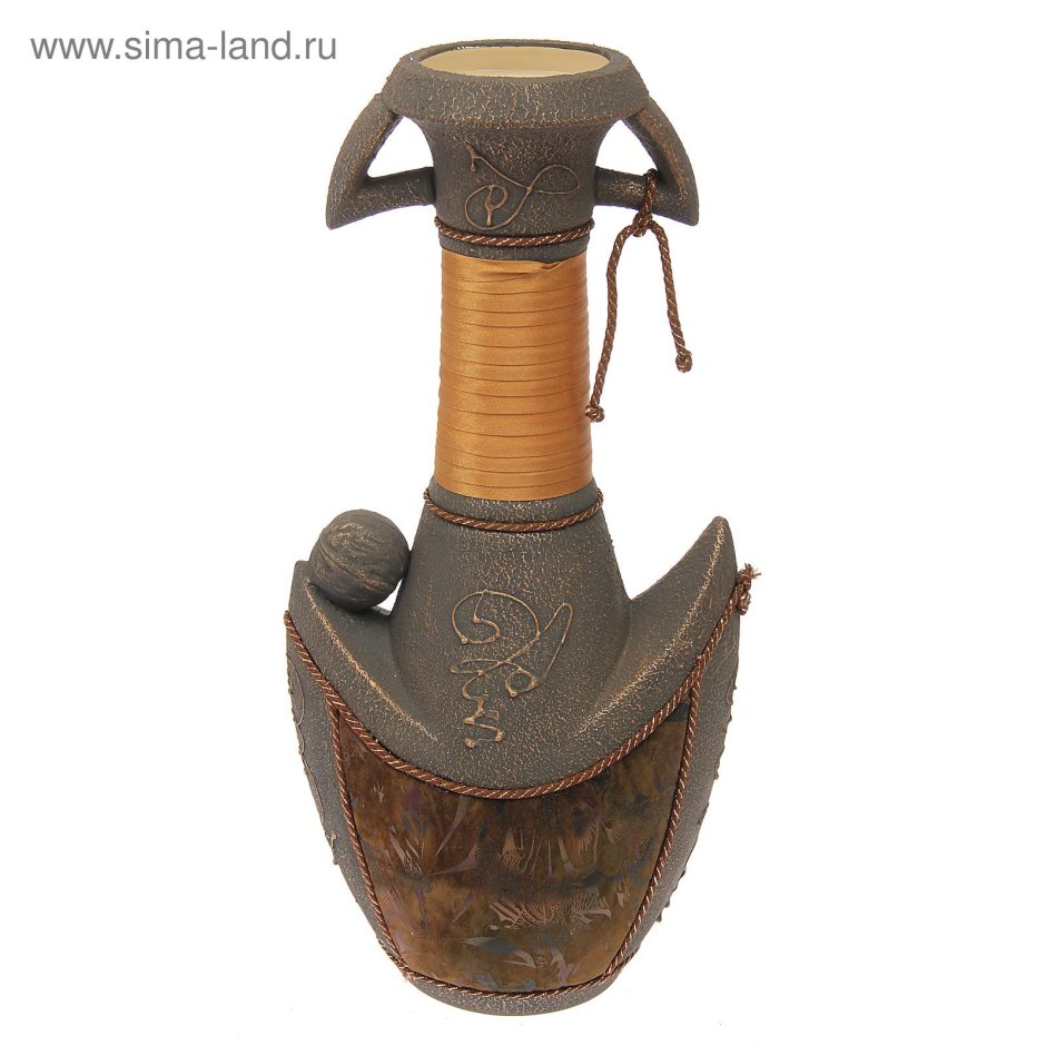 Ваза напольная декорированная шпагатом