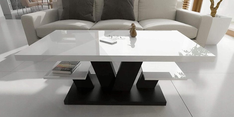 Стол журнальный Diamond Тип 1 белый глянец