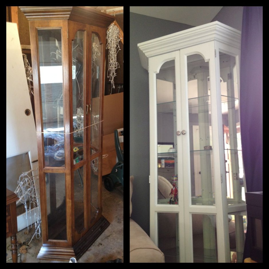 Шкаф со стеклом переделка