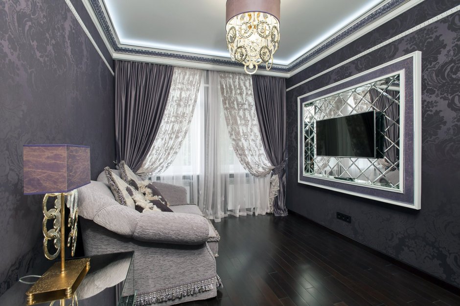 Интерьер пятиугольной спальни