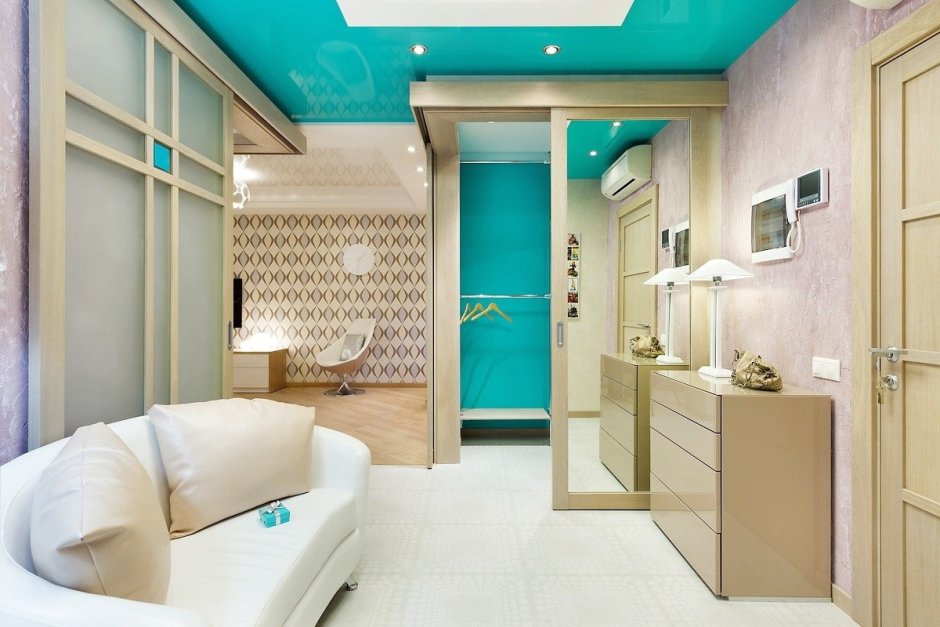 Нестандартная планировка гостиной