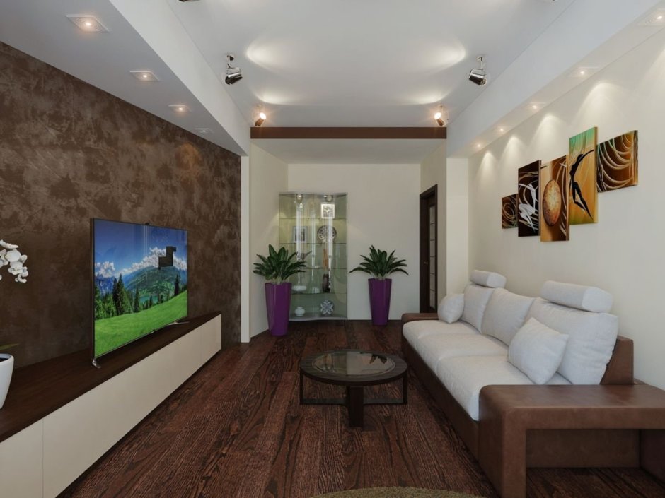 Гостиная трапециевидной формы